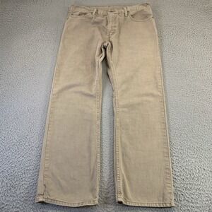 Levis 514 Jeans Mens 36x30 Tan Slim Straight 5-Pocket Cotton Pants Zip Button